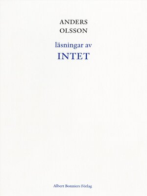 cover image of Läsningar av Intet